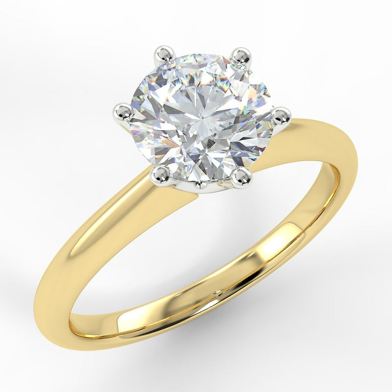 Eco 13 Round Brilliant Cut Solitaire Diamond Ring