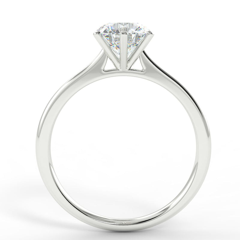 0.83ct D VVS2 Round brilliant cut solitaire diamond ring