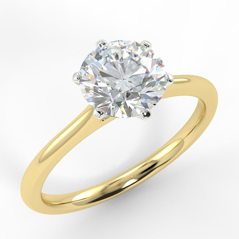 Eco 14 Round Brilliant Cut Solitaire Diamond Ring