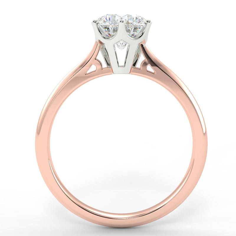 Eco 16 Round Brilliant Cut Solitaire Diamond Ring