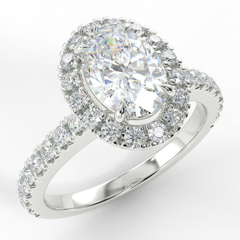 Eco 1 Oval Cut Halo Diamond Ring