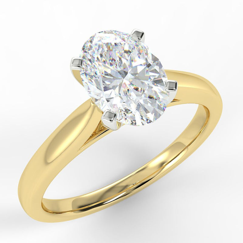 Eco 1 Oval Cut Solitaire Diamond Ring