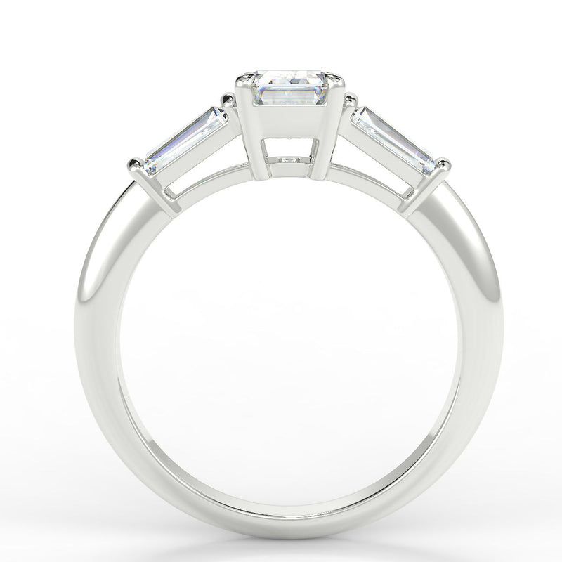 Eco 2 Emerald Cut 3 Stone Diamond Ring