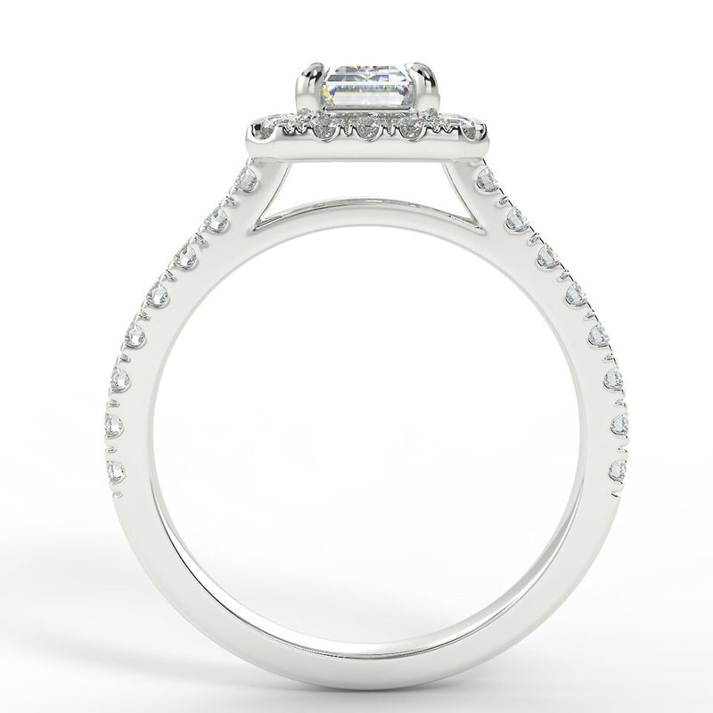 Eco 2 Emerald Cut Halo Diamond Ring