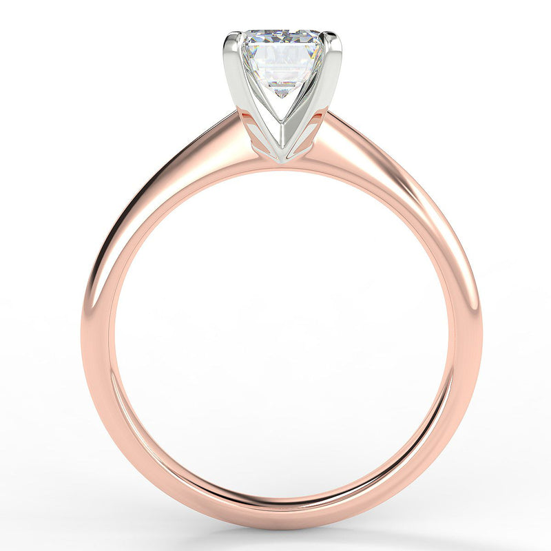 Eco 2 Emerald Cut Solitaire Diamond Ring