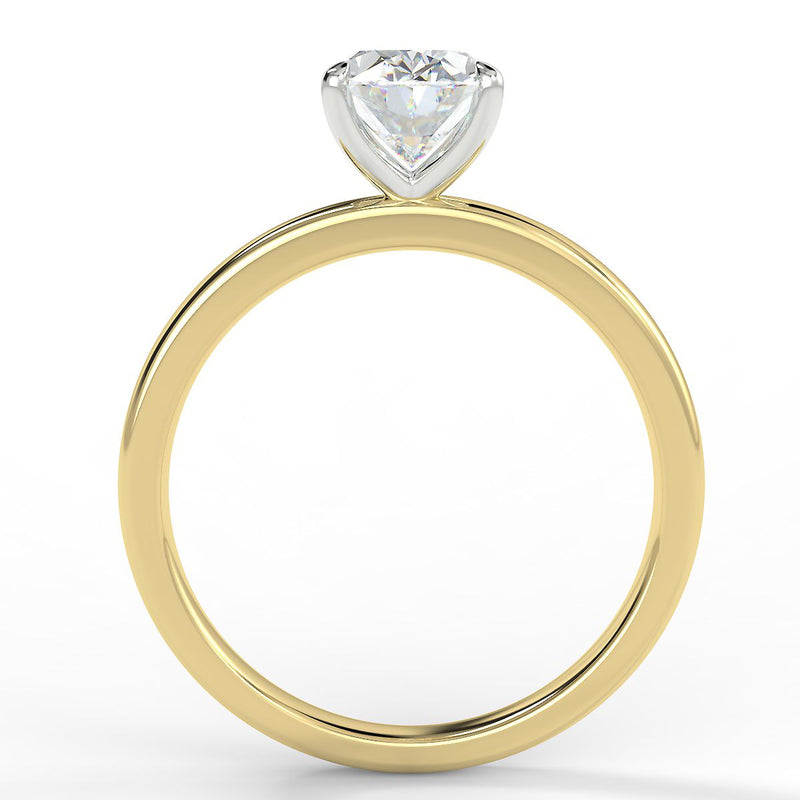 Eco 2 Oval Cut Solitaire Diamond Ring