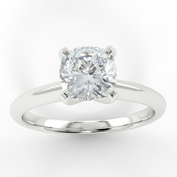 Eco 2 Cushion Cut Solitaire Diamond Ring – Eco Lab Diamonds