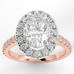 Eco 2 Oval Cut Halo Diamond Ring
