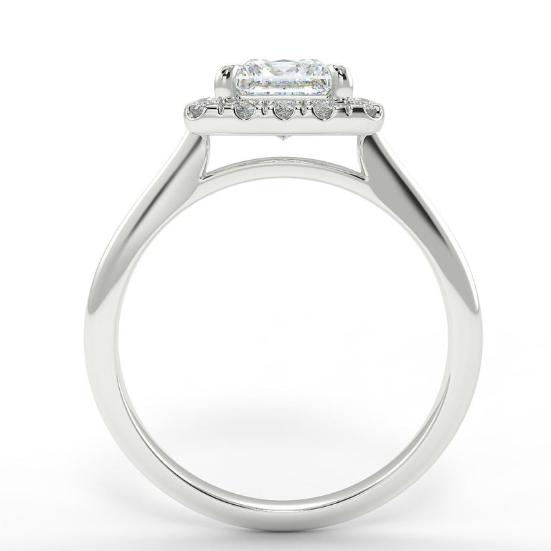 Eco 3 Princess Cut Halo Diamond Ring