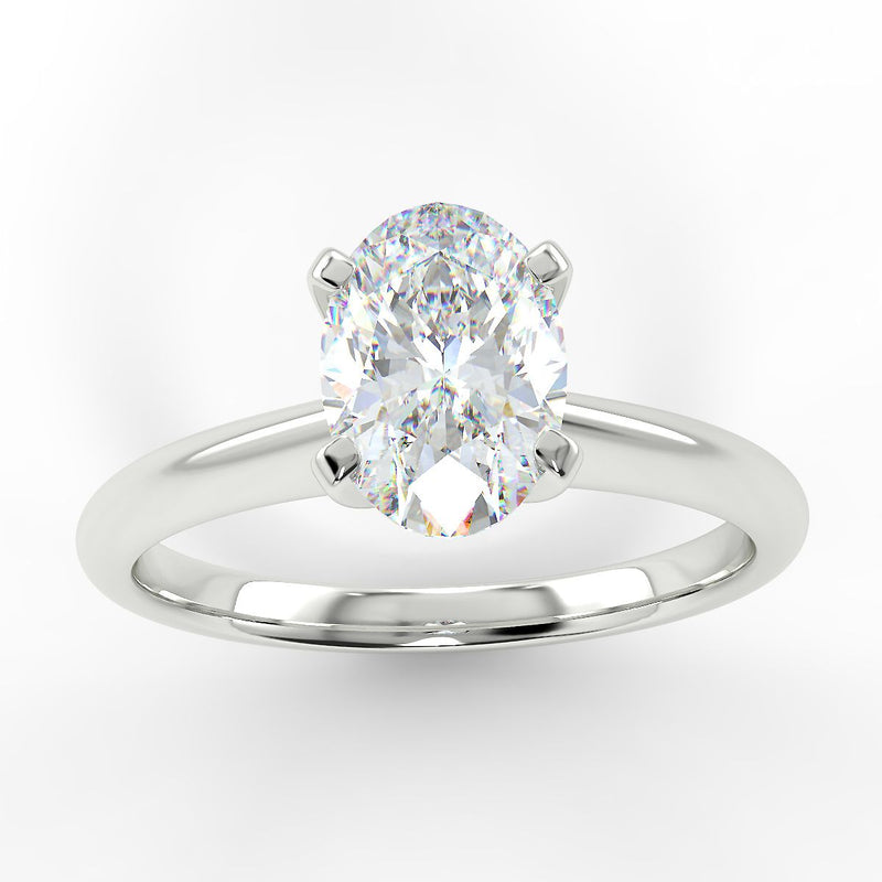 1.02ct Oval brilliant cut solitaire diamond ring with 1.50-CARAT Oval DIAMOND