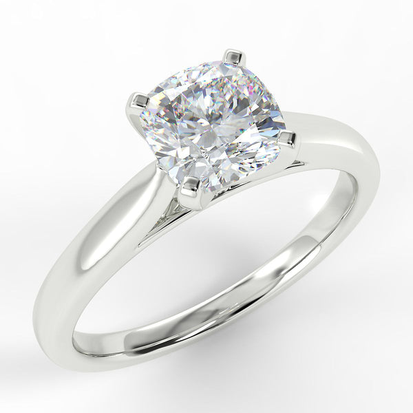 Eco 3 Cushion Cut Solitaire Diamond Ring – Eco Lab Diamonds