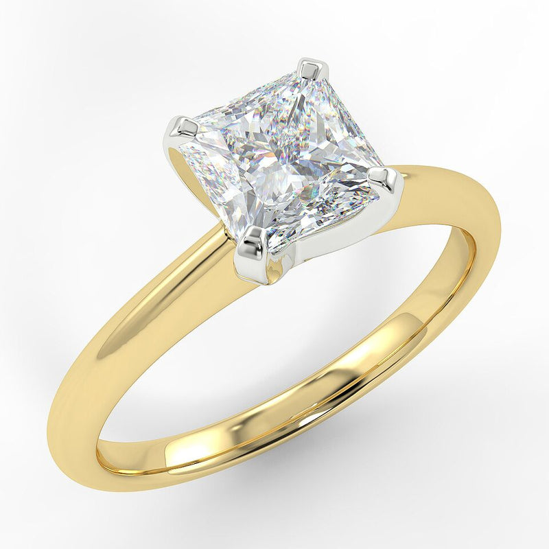 Eco 3 Princess Solitaire Diamond Ring