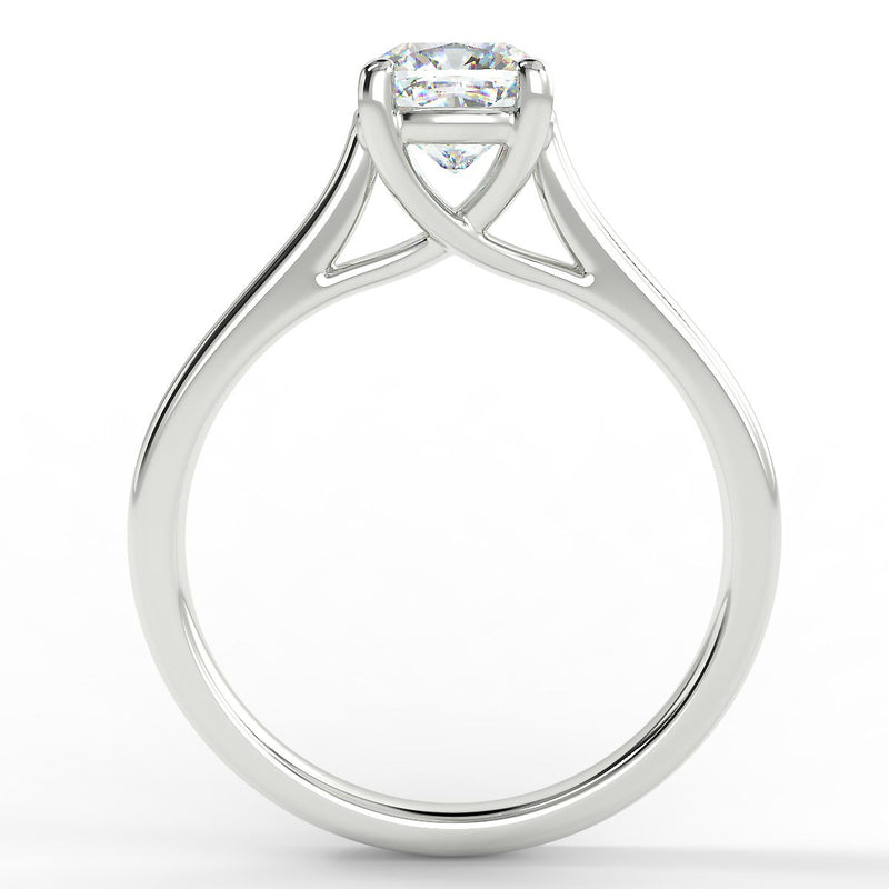 Eco 4 Cushion Cut Solitaire Diamond Ring