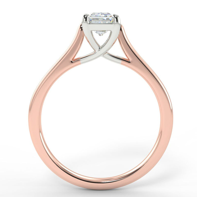 Eco 4 Emerald Cut Solitaire Diamond Ring