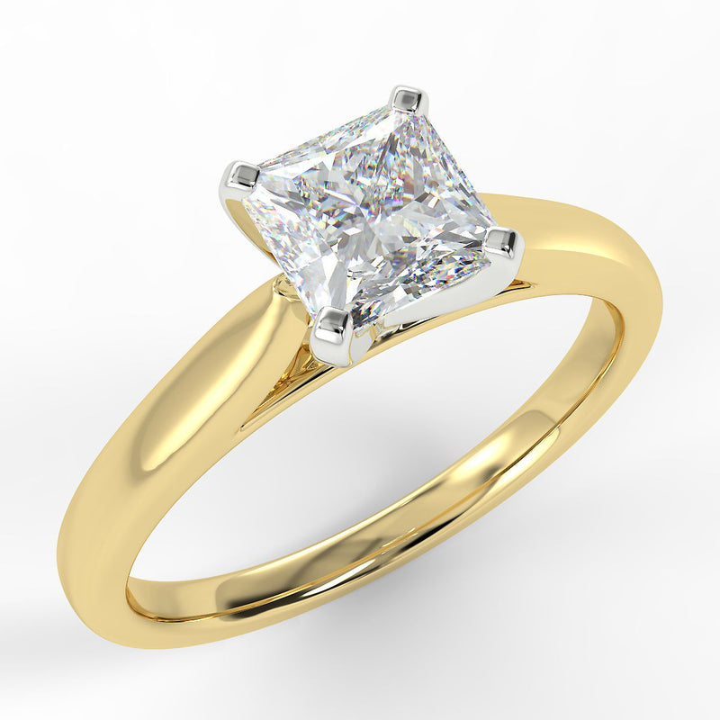 Eco 4 Princess Solitaire Diamond Ring