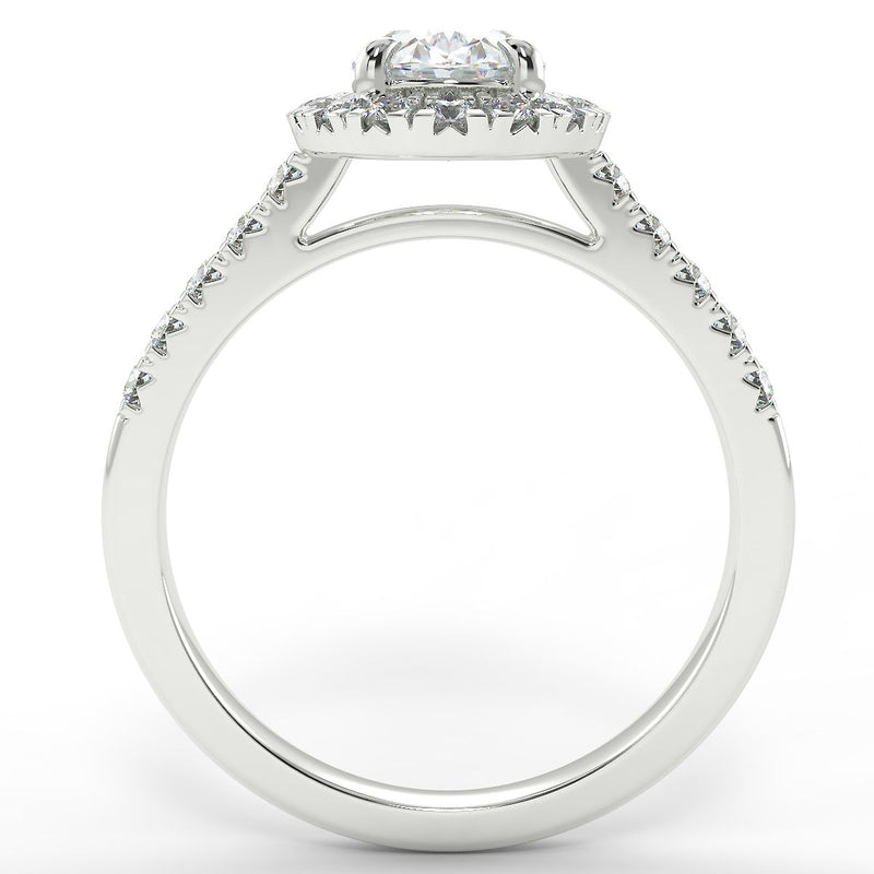 Eco 5 Oval Cut Halo Diamond Ring