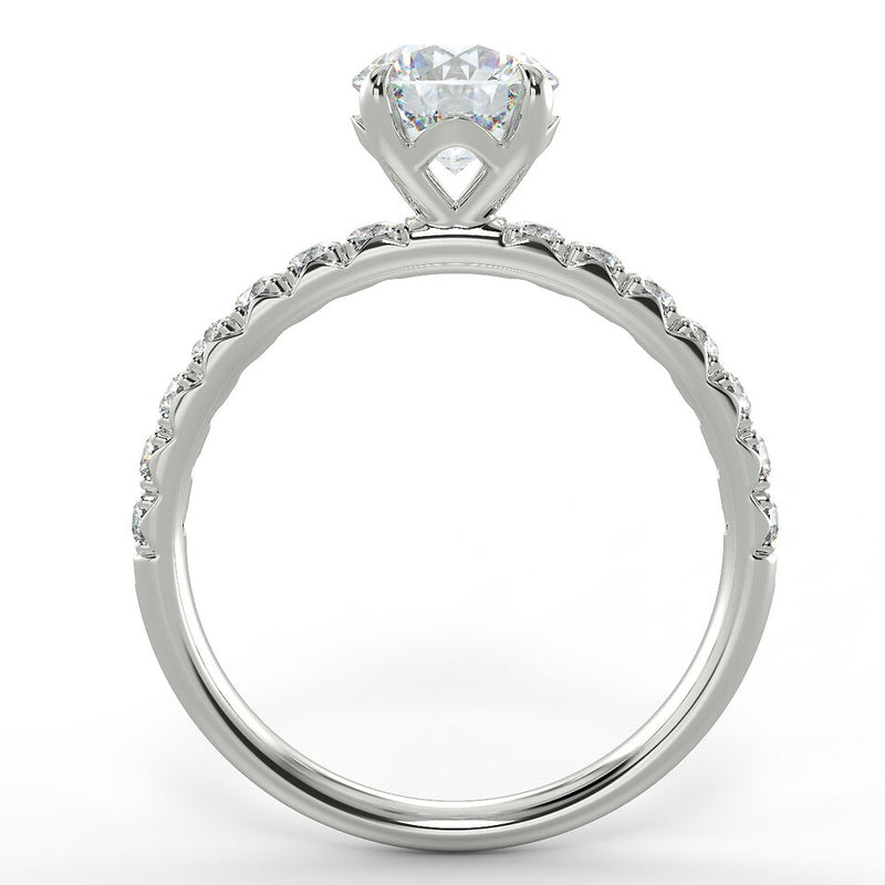 Eco 5 Round Brilliant Cut Side Diamond Ring