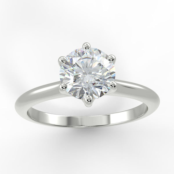 Cecilia Round Brilliant Cut Solitaire Diamond Ring – Eco Lab Diamonds