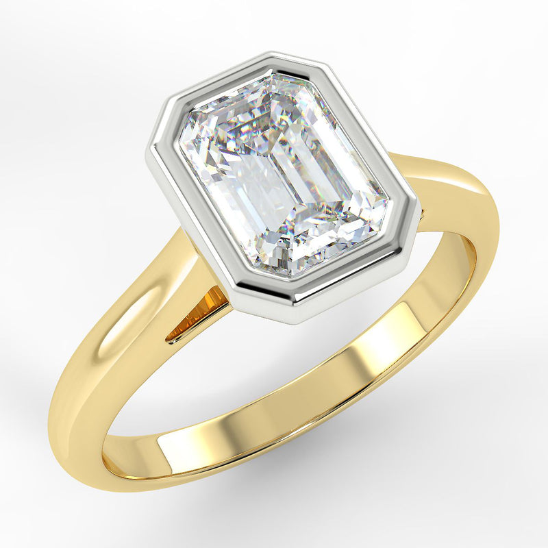 Eco 5 Emerald Cut Solitaire Diamond Ring