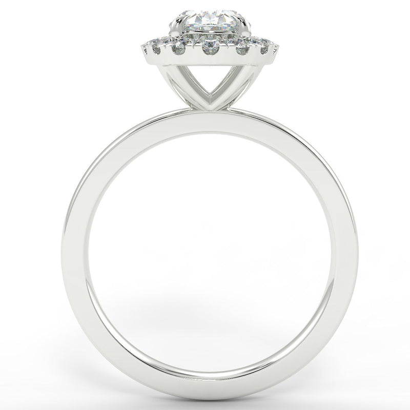 Eco 6 Oval Cut Halo Diamond Ring