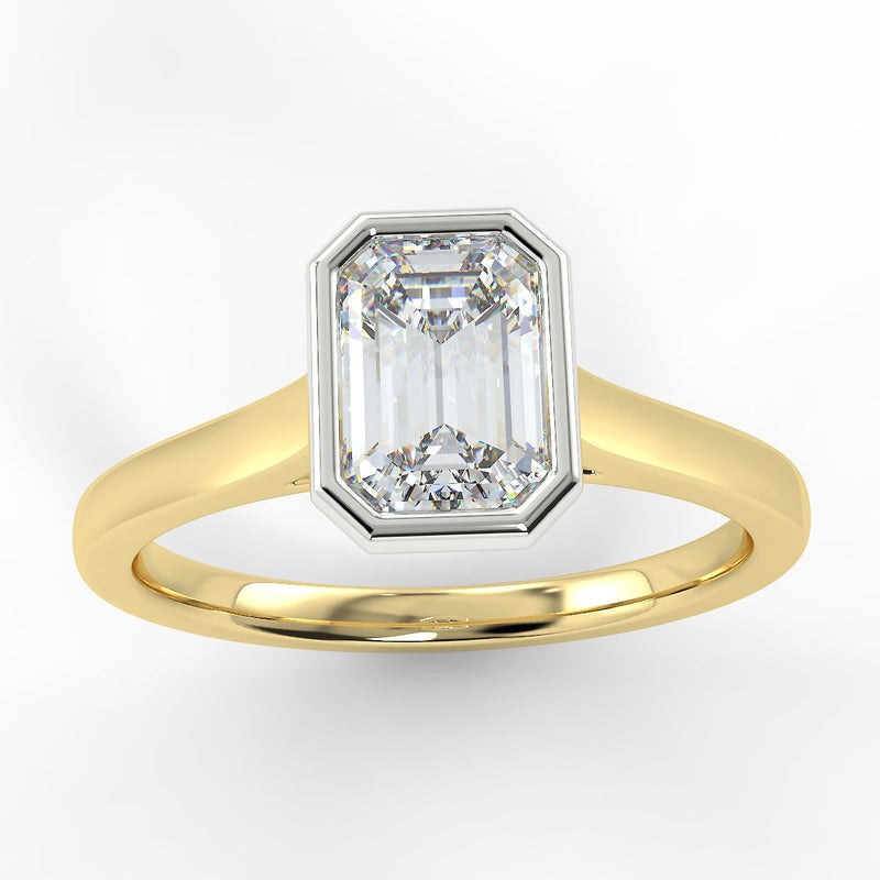 Eco 6 Emerald Cut Solitaire Diamond Ring
