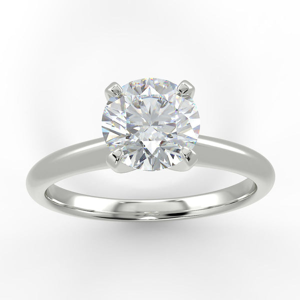 Eco 6 Round Brilliant Cut Solitaire Diamond Ring – Eco Lab Diamonds
