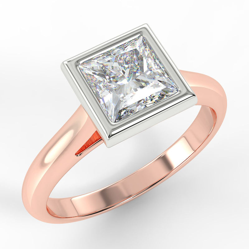 Eco 6 Princess Cut Solitaire Diamond Ring