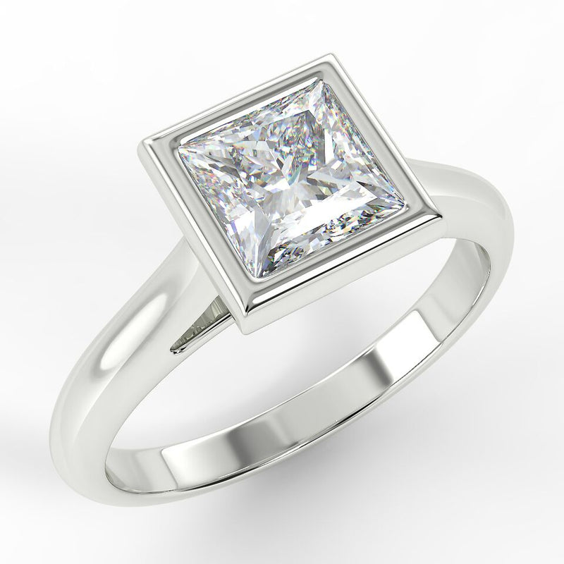 Eco 6 Princess Cut Solitaire Diamond Ring