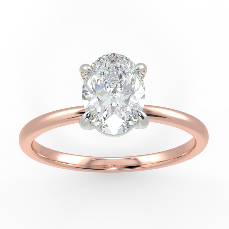 Eco 6 Oval Cut Solitaire Diamond Ring