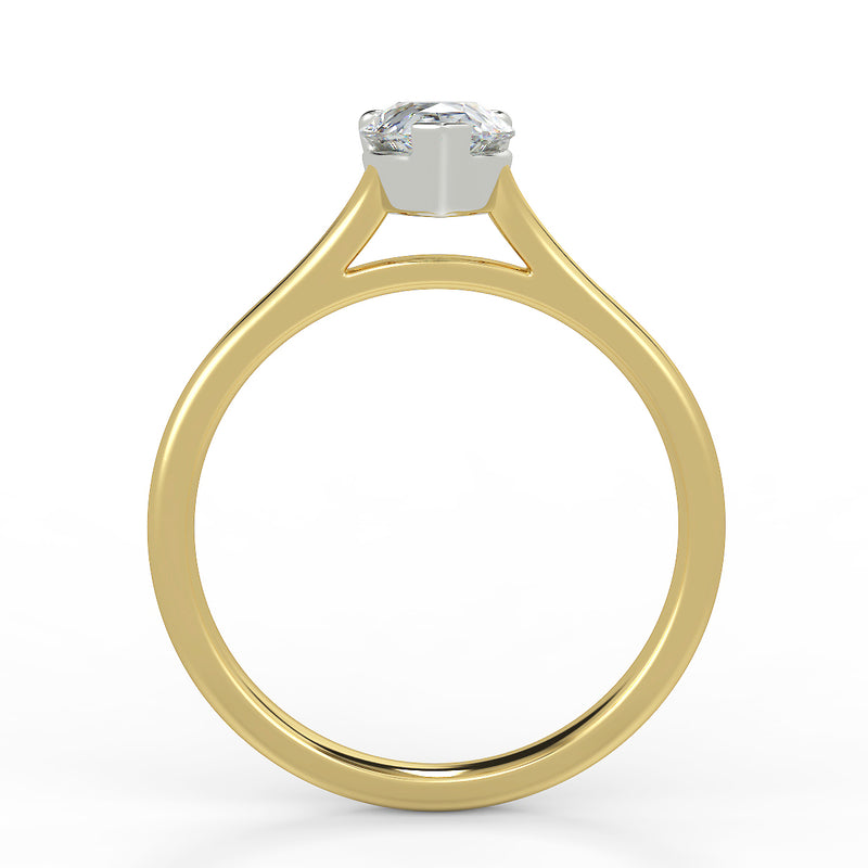 Eco 4 Pear Cut Solitaire Diamond Ring