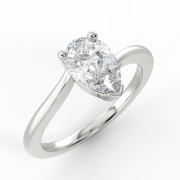Eco 1 Pear Cut Solitaire Diamond Ring