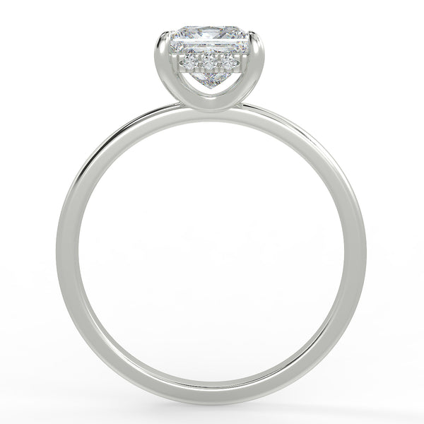 Grace Princess Cut Hidden Halo Solitaire Diamond Ring – Eco Lab Diamonds