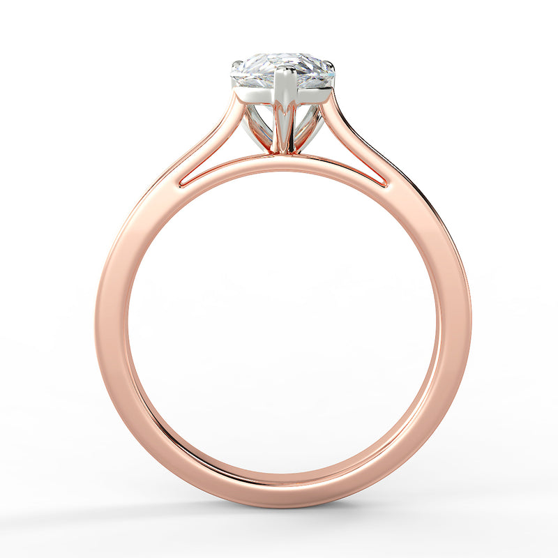 Eco 6 Pear Cut Solitaire Diamond Ring