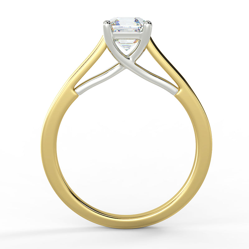 Eco 3 Asscher Cut Diamond Solitaire Ring