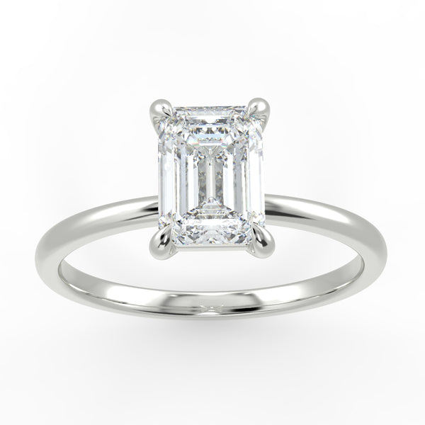 Eco 7 Emerald Cut Solitaire Diamond Ring