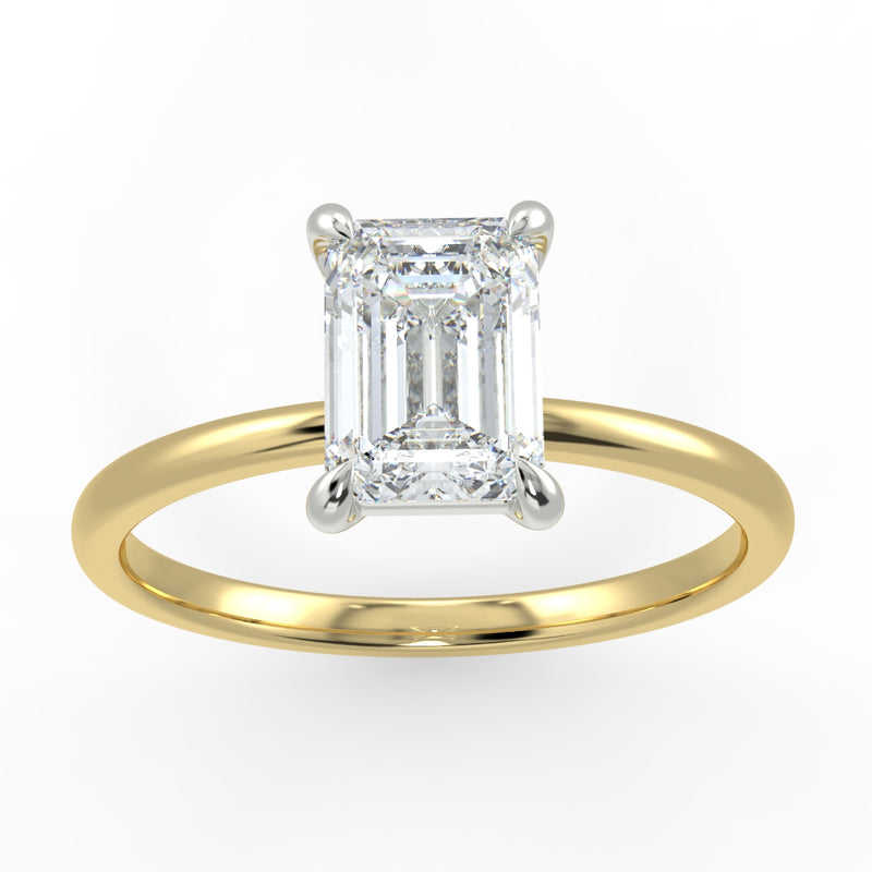 Eco 7 Emerald Cut Solitaire Diamond Ring