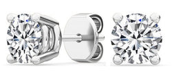 1.50ct F VS Round brilliant cut diamond earrings