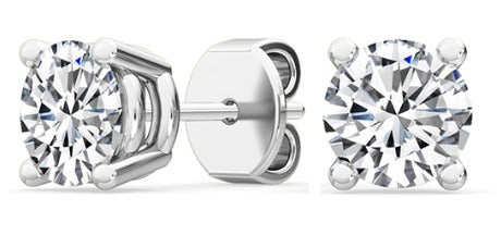 1.50ct F VS Round brilliant cut diamond earrings