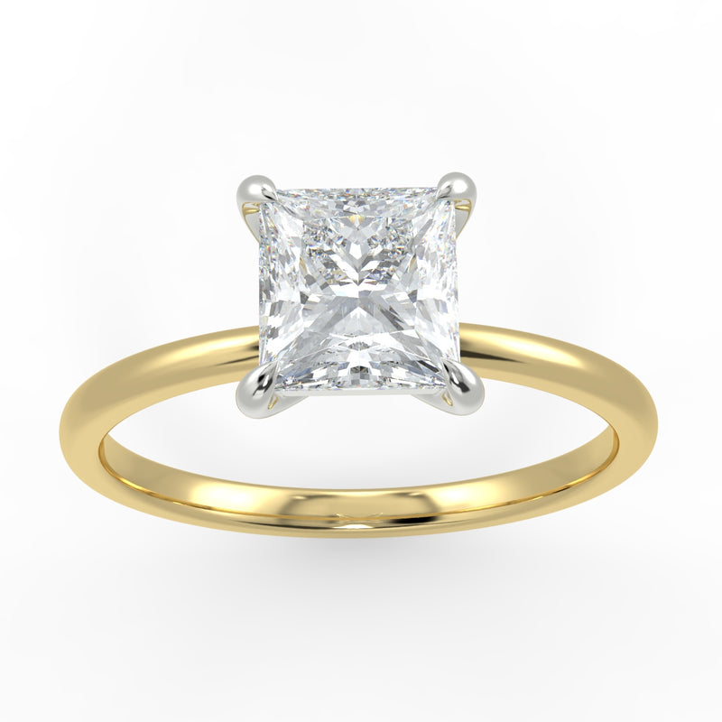 Eco 8 Princess Cut Solitaire Diamond Ring