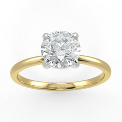 Eco 17 Round Brilliant Cut Solitaire Diamond Ring With 1.7-Carat Round Shape Lab Diamond